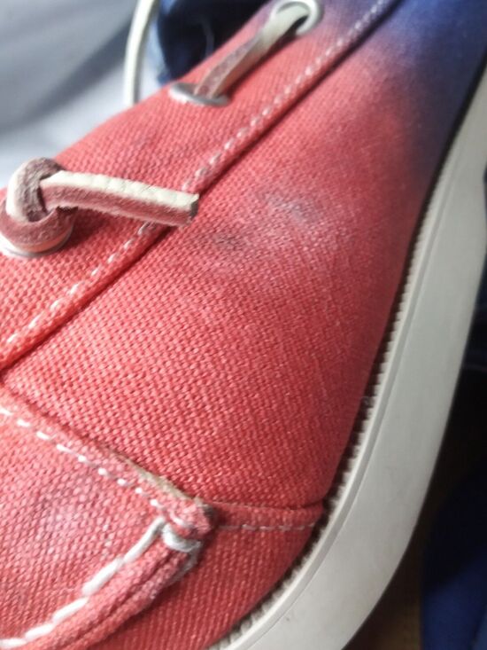 Polo Ralph Lauren USA Merton Boat Shoes Hombre Blue Red Tie dye Canvas Mens 11.5 main image 10